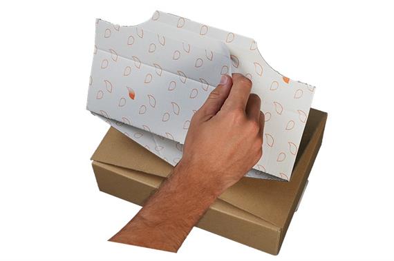 Boite d'expédition double hauteur avec fermetures adhésives aller-retour