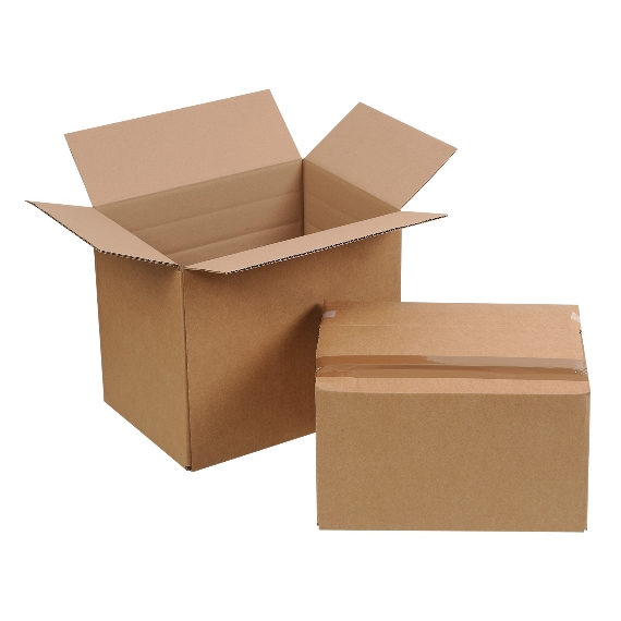 Boite en carton à rabats à hauteur variable double cannelure