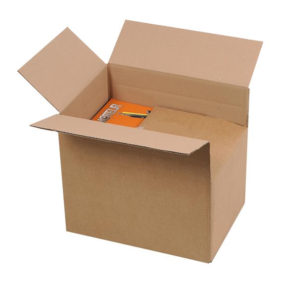 Boite en carton à rabats à hauteur variable simple cannelure