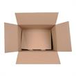 Boite en carton à rabats avec fond automatique pour montage instantané à hauteur variable simple cannelure
