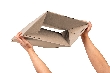 Boite en carton à rabats avec fond automatique pour montage instantané à hauteur variable simple cannelure