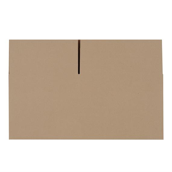 Boite en carton à rabats avec fond automatique pour montage instantané simple cannelure
