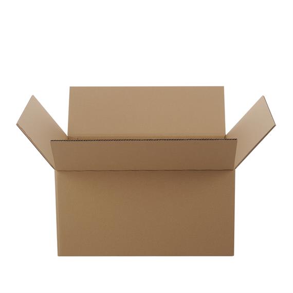 Boite en carton à rabats double cannelure
