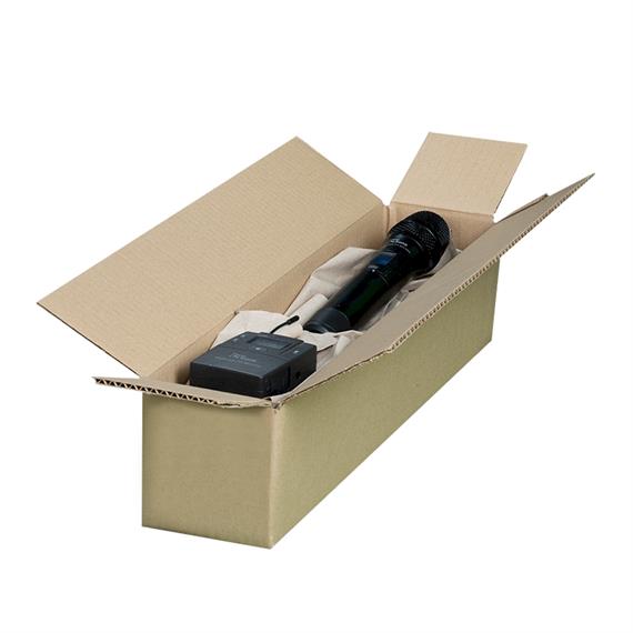 Boite en carton format long à grande ouverture double cannelure