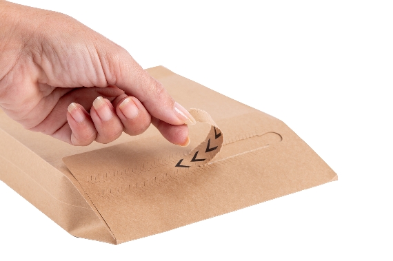 Enveloppe d'expédition 3 soufflets en papier kraft avec rabat adhésif aller-retour
