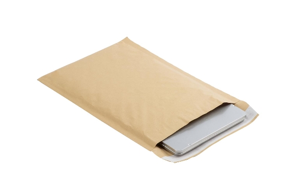 Enveloppe d'expédition matelassée en papier avec rabat adhésif
