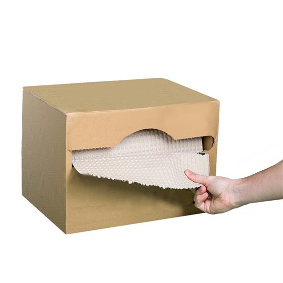 Papier gaufré en boîte distributrice