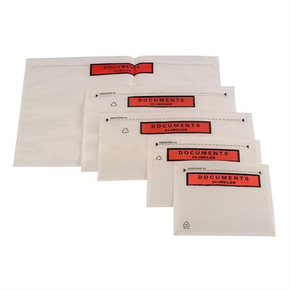 Pochettes porte documents adhésive transparente