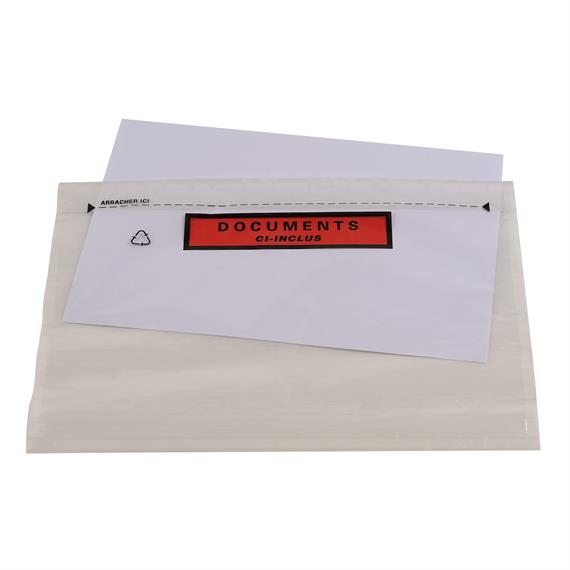 Pochettes porte documents adhésive transparente