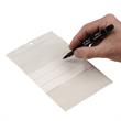 Sachet plastique transparent à fermeture zip avec bandes blanches de marquage