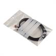 Sachet plastique transparent à fermeture zip avec bandes blanches de marquage
