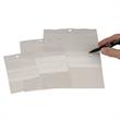 Sachet plastique transparent à fermeture zip avec bandes blanches de marquage