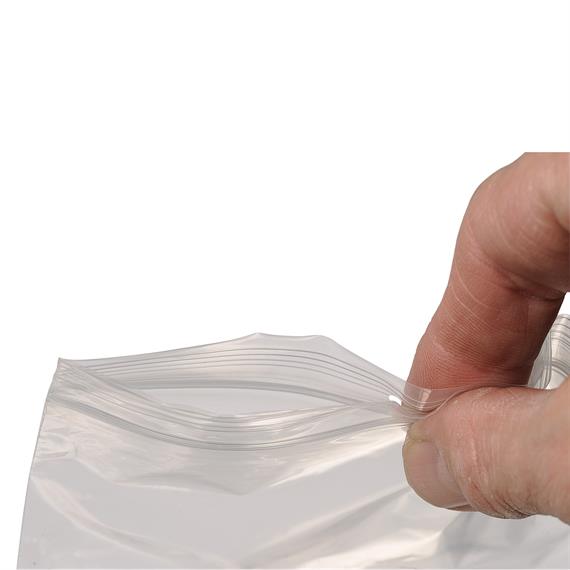 Sachet plastique transparent à fermeture zip